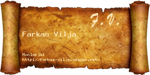 Farkas Vilja névjegykártya